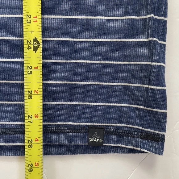 Prana Men’s XL Blue Striped Pullover Long Sleeve Casual Coastal Shirt - Picture 6 of 6